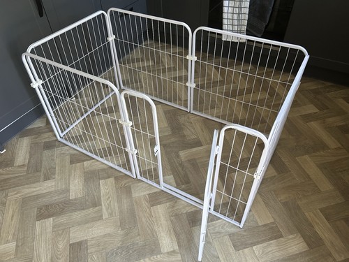 White metal indoor dog - dog, playpen