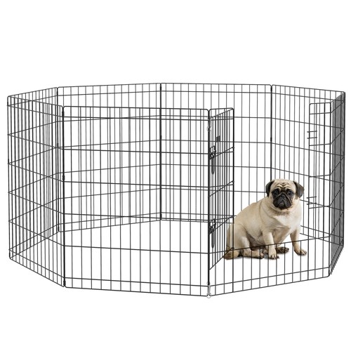 Pawhut panel diy dog pen - pawhut, 8-panel